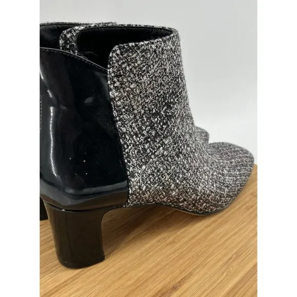 DONALD J PLINER Women Booties Black Grey 9‎ M Jaxx Ankle Boots Sparkle Shimmer