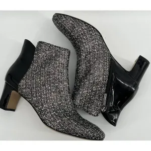 DONALD J PLINER Women Booties Black Grey 9‎ M Jaxx Ankle Boots Sparkle Shimmer