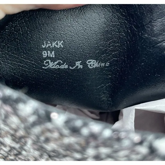 DONALD J PLINER Women Booties Black Grey 9‎ M Jaxx Ankle Boots Sparkle Shimmer