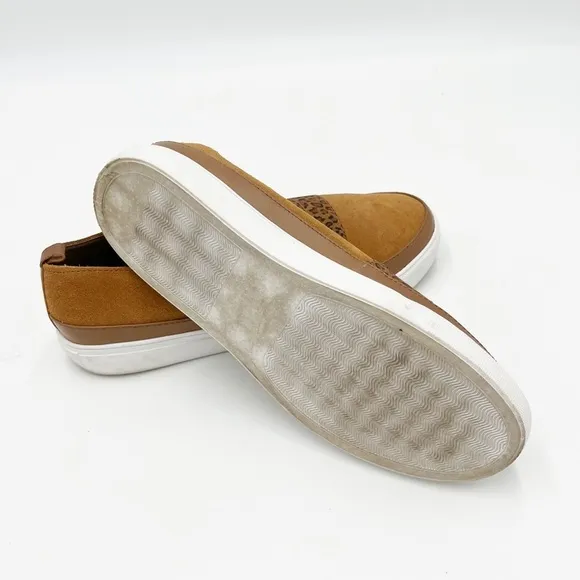 Donald Pliner Sani Slip On Sneaker Style Leopard Print Shoes Size 7.5