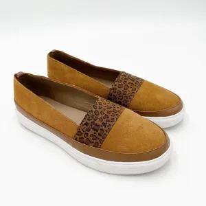 Donald Pliner Sani Slip On Sneaker Style Leopard Print Shoes Size 7.5