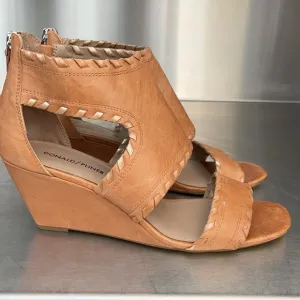 Donald Pliner vintage natural leather wedges. New in Box.