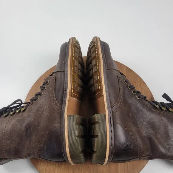 Dr. Doc Martens Pier Men’s Boots Shoe Sz 9 Brown Leather Boots 8” Lace Up