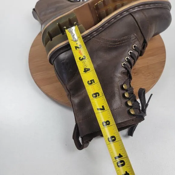 Dr. Doc Martens Pier Men’s Boots Shoe Sz 9 Brown Leather Boots 8” Lace Up