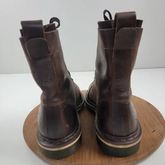 Dr. Doc Martens Pier Men’s Boots Shoe Sz 9 Brown Leather Boots 8” Lace Up