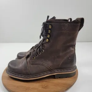 Dr. Doc Martens Pier Men’s Boots Shoe Sz 9 Brown Leather Boots 8” Lace Up