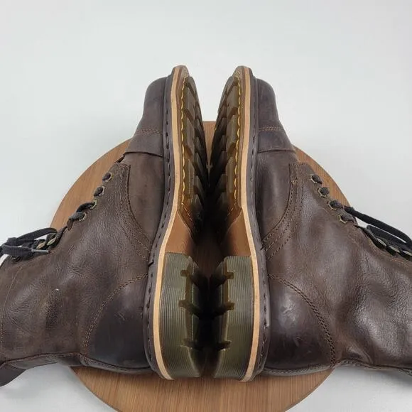 Dr. Doc Martens Pier Men’s Boots Shoe Sz 9 Brown Leather Boots 8” Lace Up