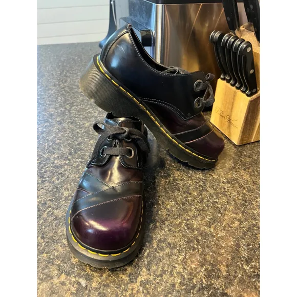 Dr. Doc Martens Sylwia Purple Ombre Vegan Leather Shoes US 9