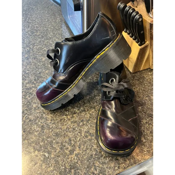 Dr. Doc Martens Sylwia Purple Ombre Vegan Leather Shoes US 9