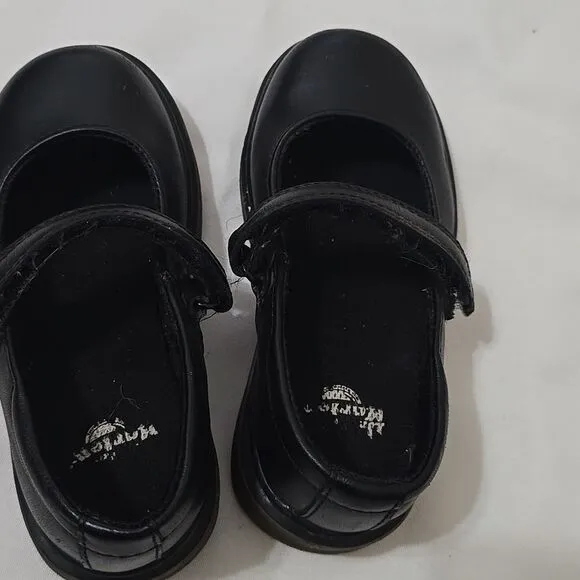 Dr. Marteen's Classic Black Tully, Mary Jane  Kids Shoes 8