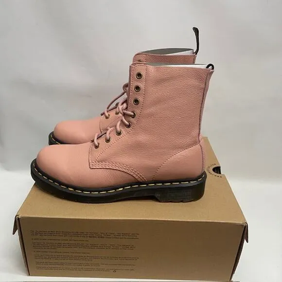 Dr Marten Doc Marten 1460 Pascal Boots Peach Beige Sz 10 Womens Virginia
