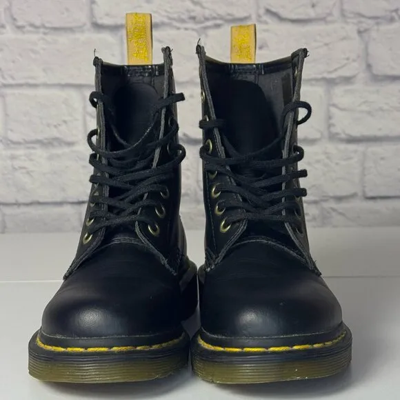 Dr. Martens 1460 8-Eye Black Vegan Boots, Women's 5 US