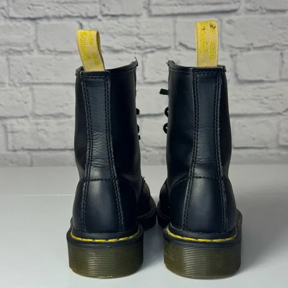 Dr. Martens 1460 8-Eye Black Vegan Boots, Women's 5 US