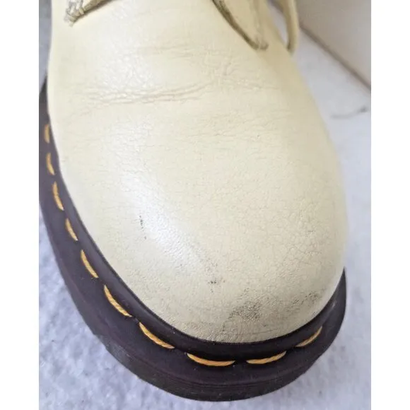 Dr Martens 1460 Pascal Virginia Leather butterLemon Yellow Women's Boots Size 11