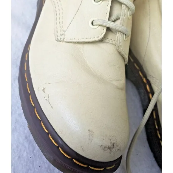 Dr Martens 1460 Pascal Virginia Leather butterLemon Yellow Women's Boots Size 11