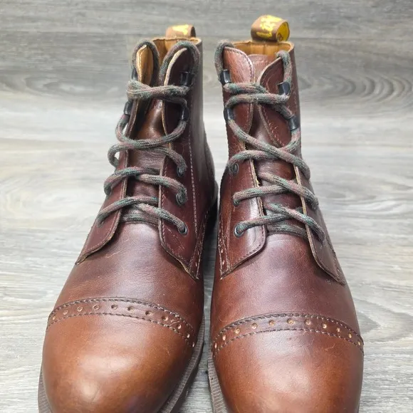 Dr. Martens 8125 Brown Cap Toe Boots UK 9 US 10 Made England Vintage Old Money