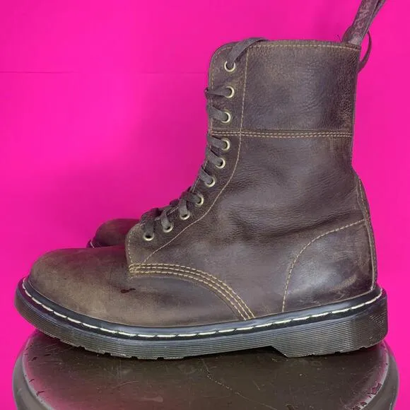 Dr. Martens Brown Leather Lace-Up Boot Sz 11