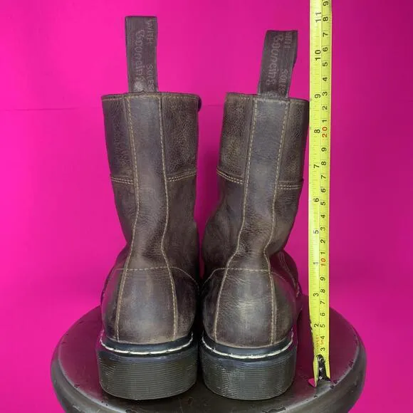 Dr. Martens Brown Leather Lace-Up Boot Sz 11