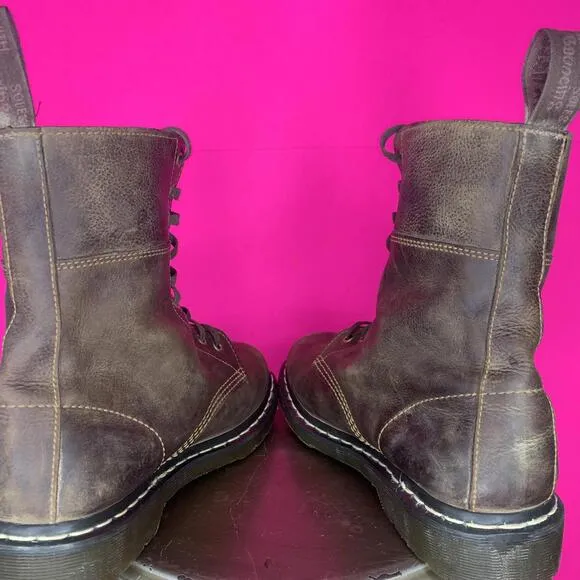 Dr. Martens Brown Leather Lace-Up Boot Sz 11