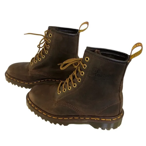 Dr. Martens Doc England Rare 90's Vintage Brown 1460 Boots UK4 US6 NWOT