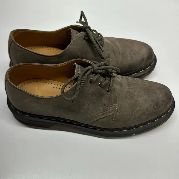 Dr Martens Docs Low Top Oxford Lace Up Shoes Sneakers Suede Gray Women's Size 9