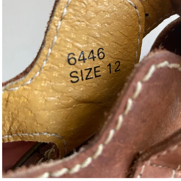 Dr. Martens Kids Leather Fisherman Sandals Brown Vintage Style Size 12