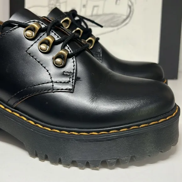 Dr Martens Leona Lo Vintage Smooth Leather Heeled Shoes Women’s Size US 7