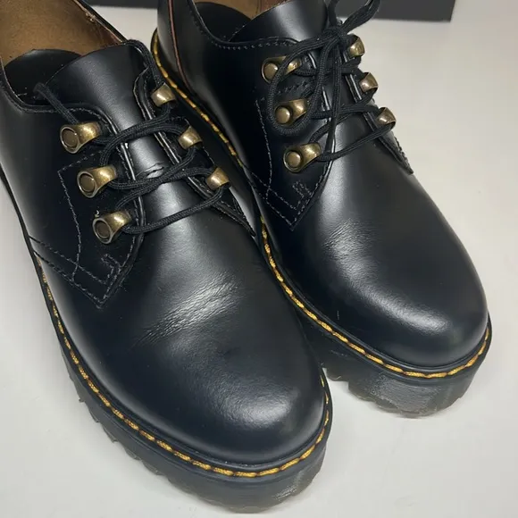 Dr Martens Leona Lo Vintage Smooth Leather Heeled Shoes Women’s Size US 7