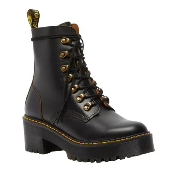 DR. MARTENS Leona Platform Combat Boot Size 6