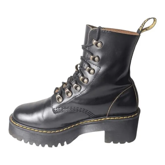 DR. MARTENS Leona Platform Combat Boot Size 6