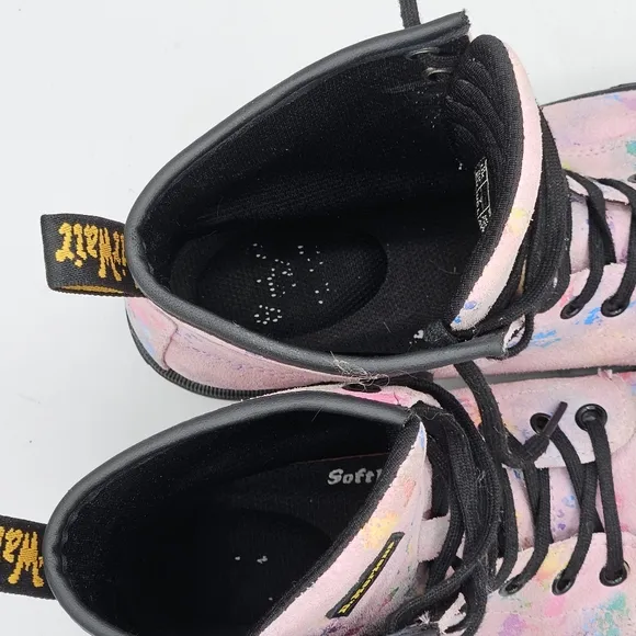 Dr Martens Pink Sheridan Gem Combst Boots Size 7