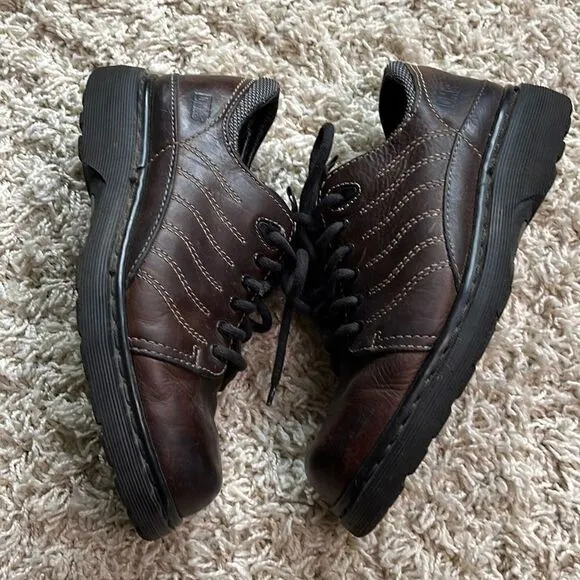 Dr. Martens Vintage Brown Lace-up Shoes Made in England AW004 Mens Size 8