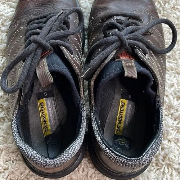Dr. Martens Vintage Brown Lace-up Shoes Made in England AW004 Mens Size 8