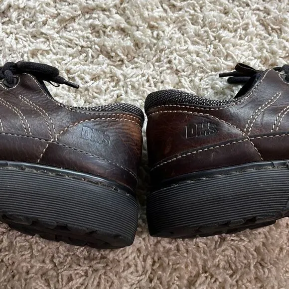 Dr. Martens Vintage Brown Lace-up Shoes Made in England AW004 Mens Size 8