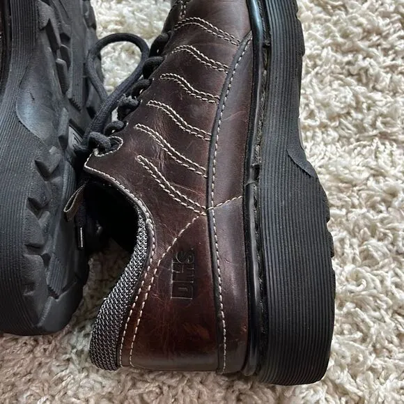 Dr. Martens Vintage Brown Lace-up Shoes Made in England AW004 Mens Size 8