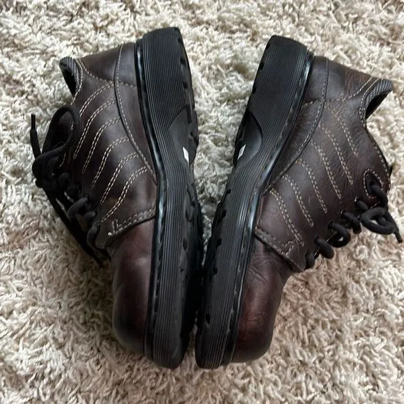 Dr. Martens Vintage Brown Lace-up Shoes Made in England AW004 Mens Size 8