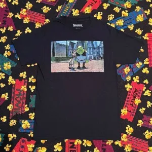 DreamWorks Shrek &amp; Donkey Surprised Frame Graphic Tee Shirt / Size M