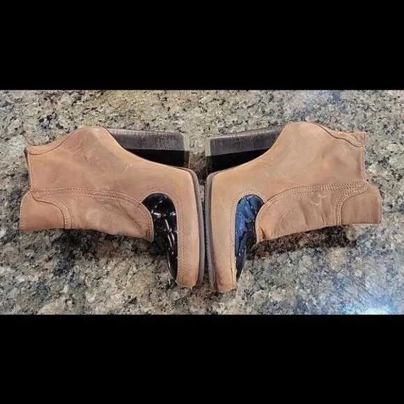 Dries Van Noten Ankle Boots Brown Leather Heeled Booties Womens Shoes 36 6 Italy