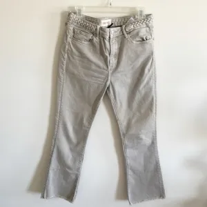 DRIFTWOOD Braided waistband ROXY CROPPED flare JEANS size 29