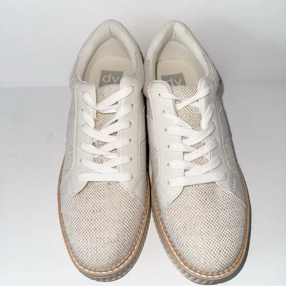DV by Dolce Vita Bubbles Tan Almond Tweed Sz 9.5 Platform Y2K