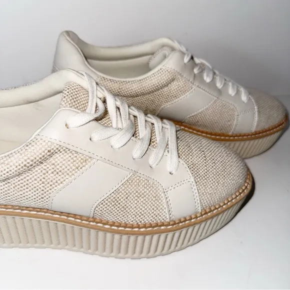 DV by Dolce Vita Bubbles Tan Almond Tweed Sz 9.5 Platform Y2K