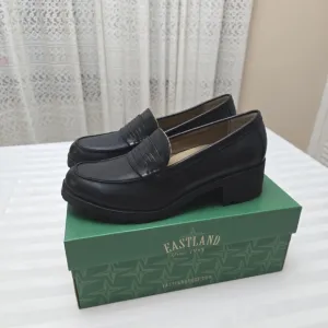 Eastland Black Flats and Loafers with Classic Penny Design