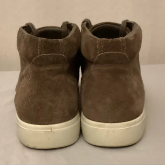 Ecco 12-12.5 (46) Soft Classic High Top Suede Leather Sneakers Men’s Shoes