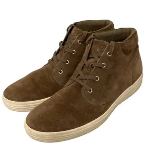 Ecco 12-12.5 (46) Soft Classic High Top Suede Leather Sneakers Men’s Shoes
