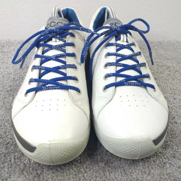 Ecco Biom Natural Motion Golf Shoes Mens 41 EU Spikeless Low Top White Leather