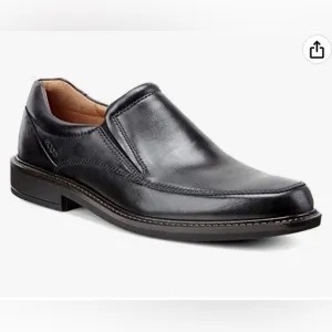 ECCO Holton Apron Toe slip on shoes black leather size 44 9.5 10