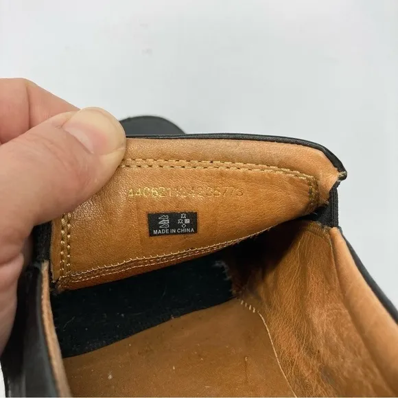 ECCO Holton Apron Toe slip on shoes black leather size 44 9.5 10