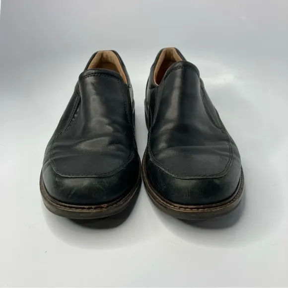 ECCO Holton Apron Toe slip on shoes black leather size 44 9.5 10