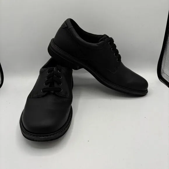 ECCO Men's Plain Toe Dress Shoes Size EU 42 US 8-8.5 Leather Black