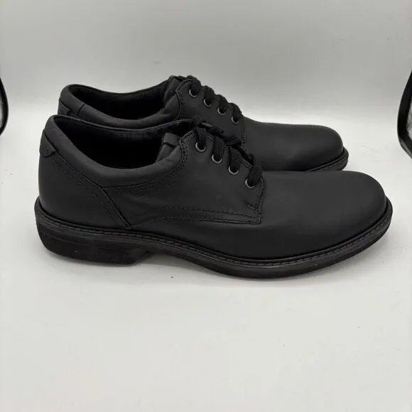 ECCO Men's Plain Toe Dress Shoes Size EU 42 US 8-8.5 Leather Black